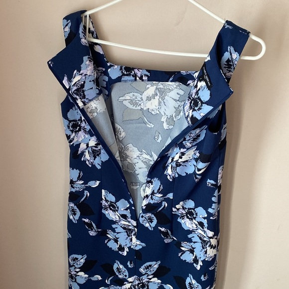 MARIO SERRANI Wrinkle Free Dress Sleeveless Blur Color ITALY - Picture 3 of 7